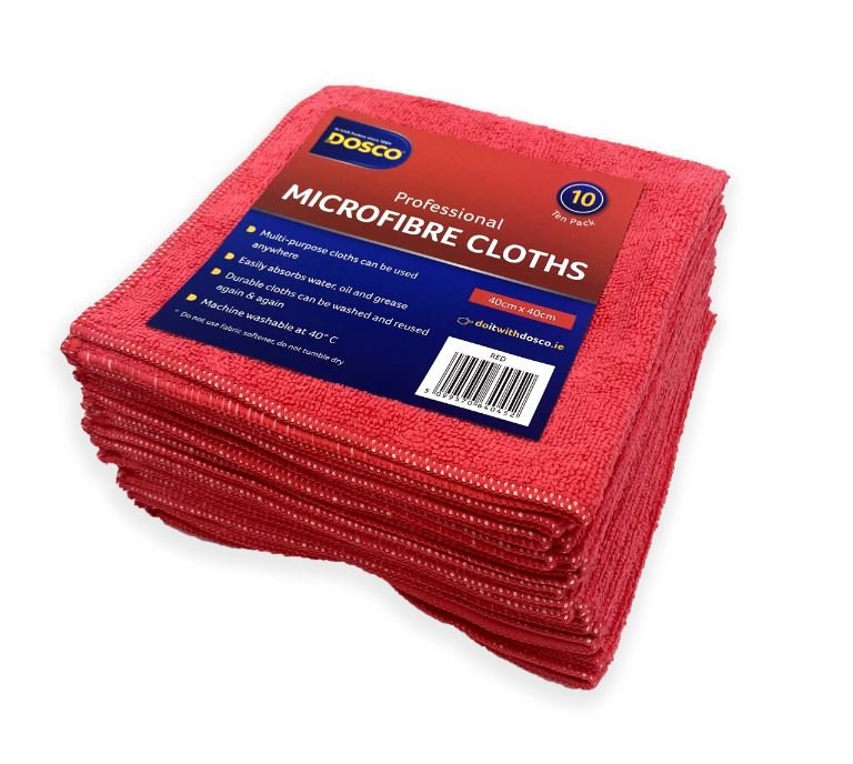 Dosco Professional Microfibre Cloths 10 Pack