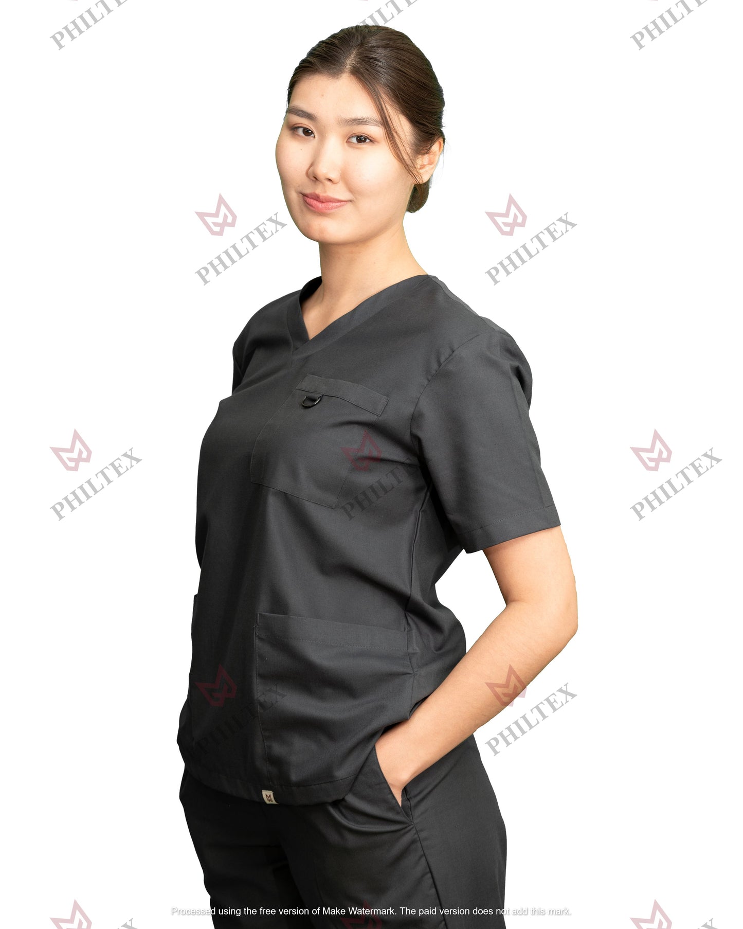 PhilTex Premium Unisex Scrub Top Grey