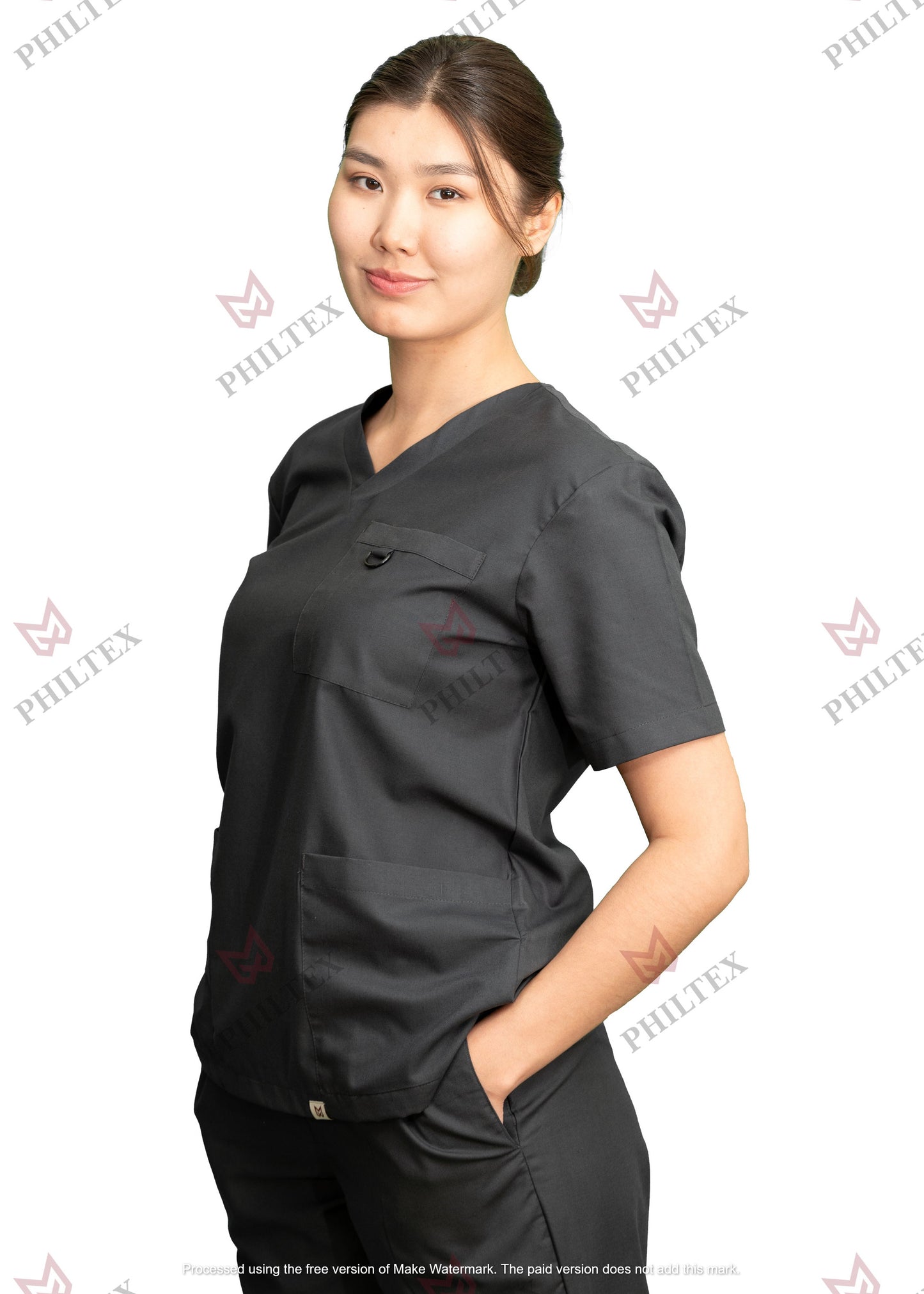 PhilTex Premium Unisex Scrub Top Grey