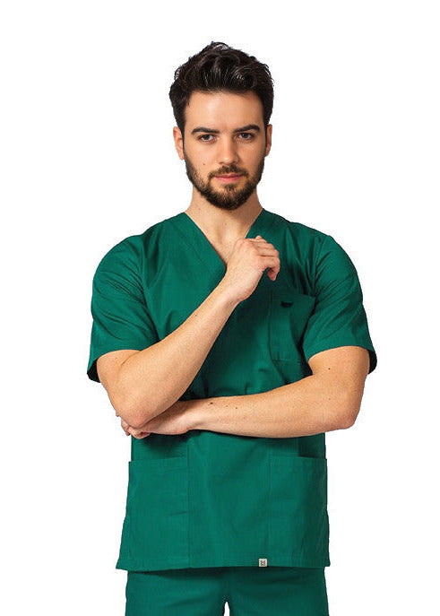 PhilTex Premium Unisex Scrub Top Hunter Green