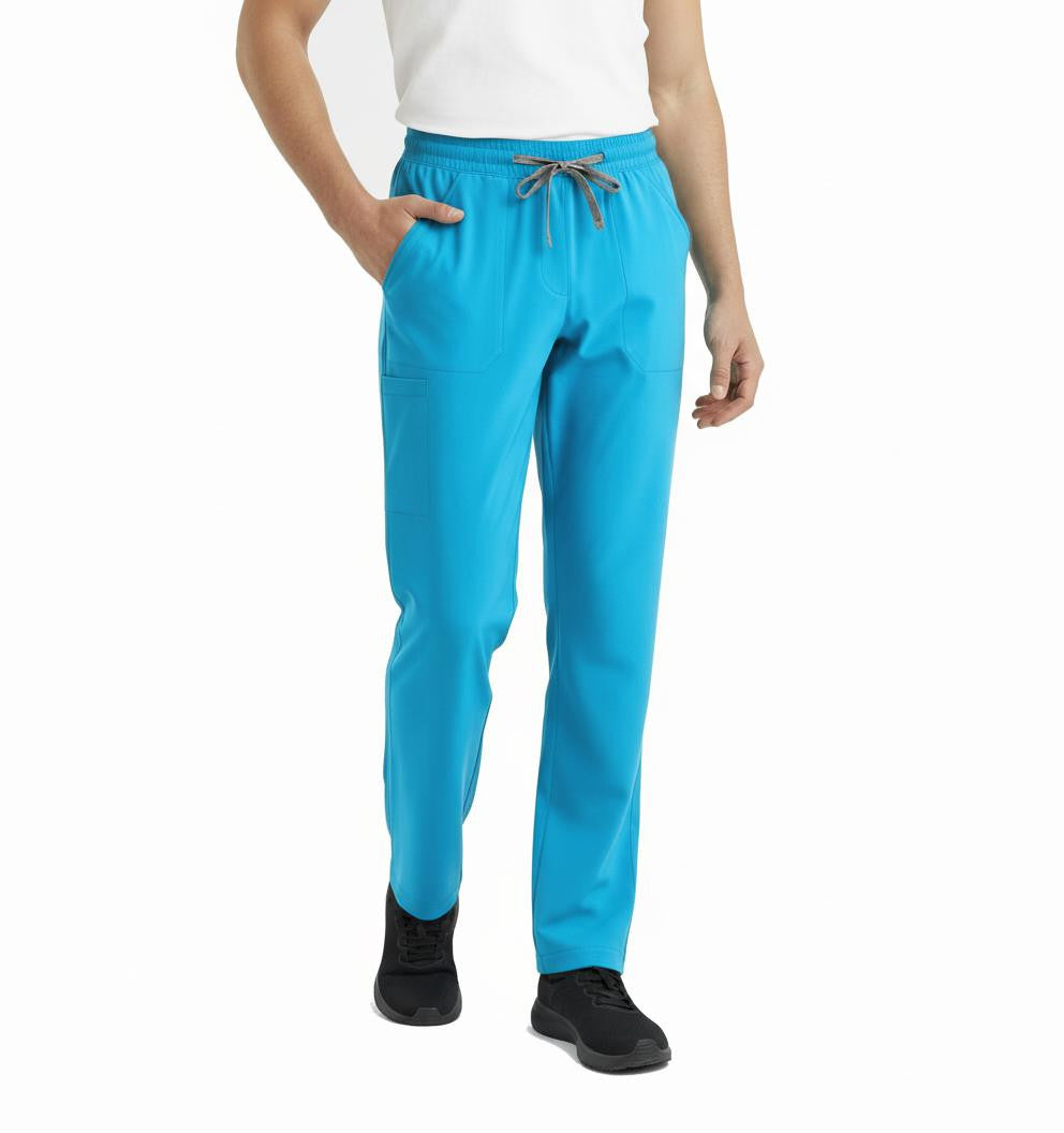 PhilTex Mens Stretch Scrub Bottoms Electric Blue