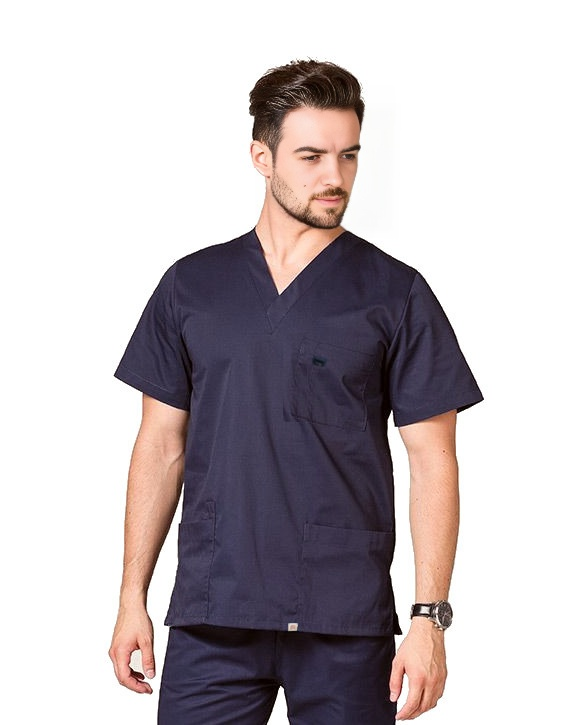 PhilTex Premium Unisex Scrub Top Navy