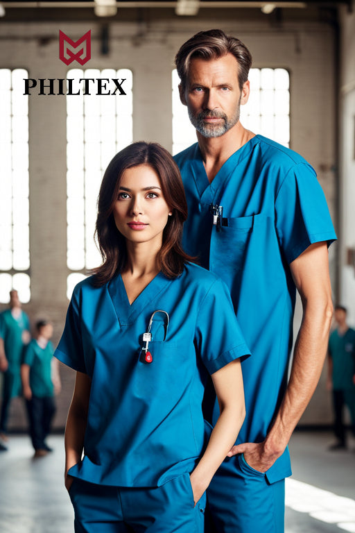 PhilTex Premium Unisex Scrub Tops White