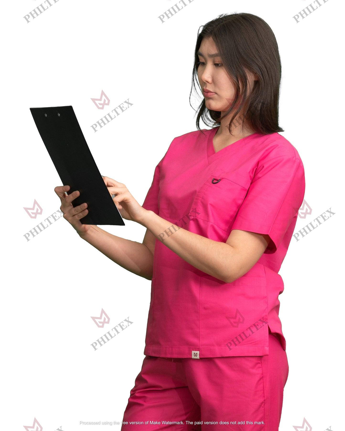 PhilTex Premium Unisex Scrub Top Pink