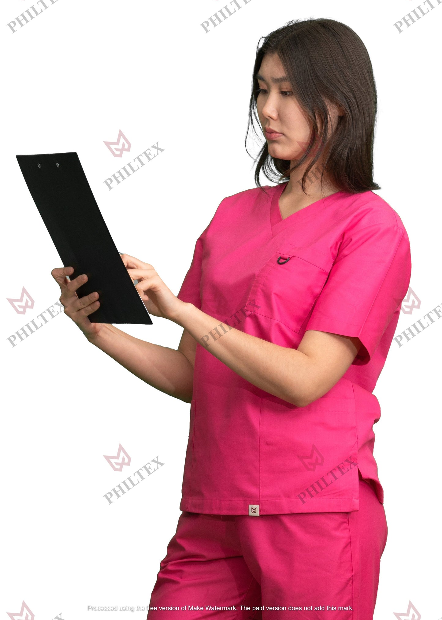 PhilTex Premium Unisex Scrub Top Pink