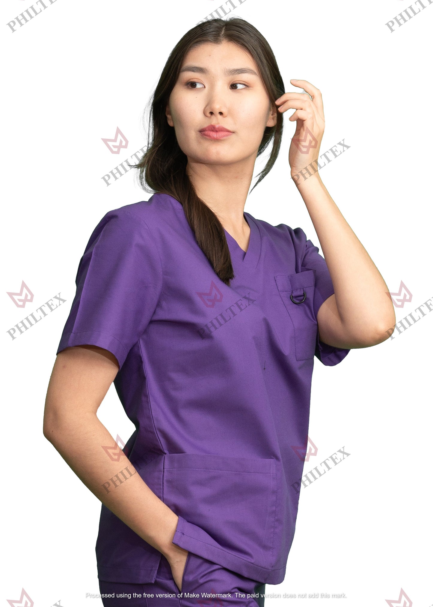 PhilTex Premium Unisex Scrub Top Purple