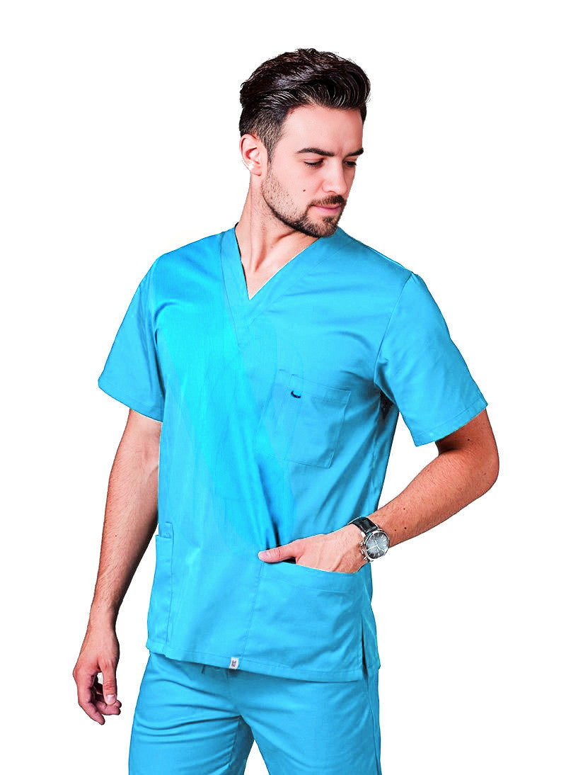 PhilTex Premium Unisex Scrub Top Electric Blue