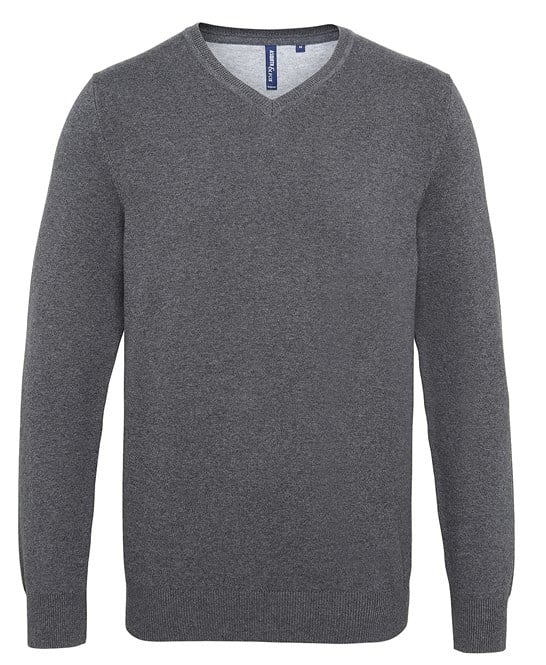 Men's cotton blend v-neck sweater