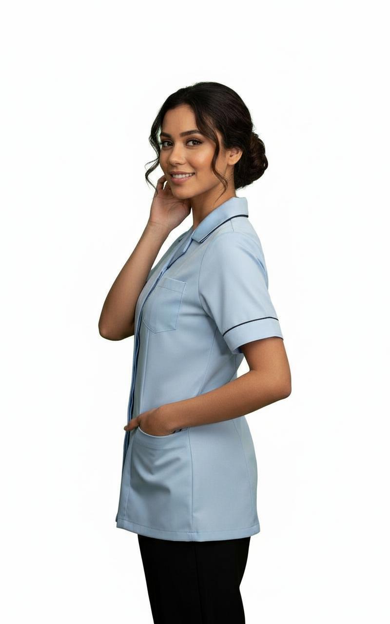 Sky Ladies Reverse Collar Tunic