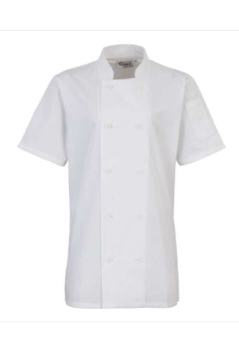 Women's short sleeve chef's jacket