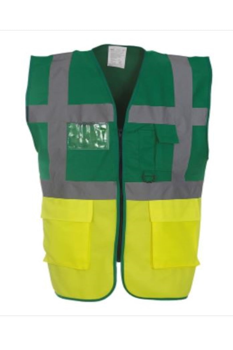 Two tone multifunctional hi-vis waistcoat