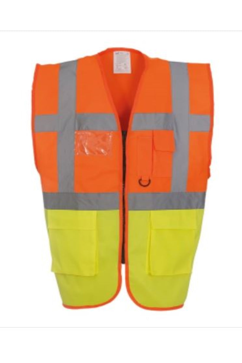 Two tone multifunctional hi-vis waistcoat