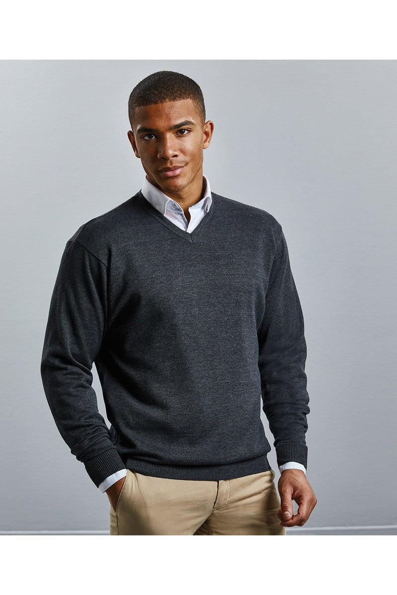 V-neck knitted sweater