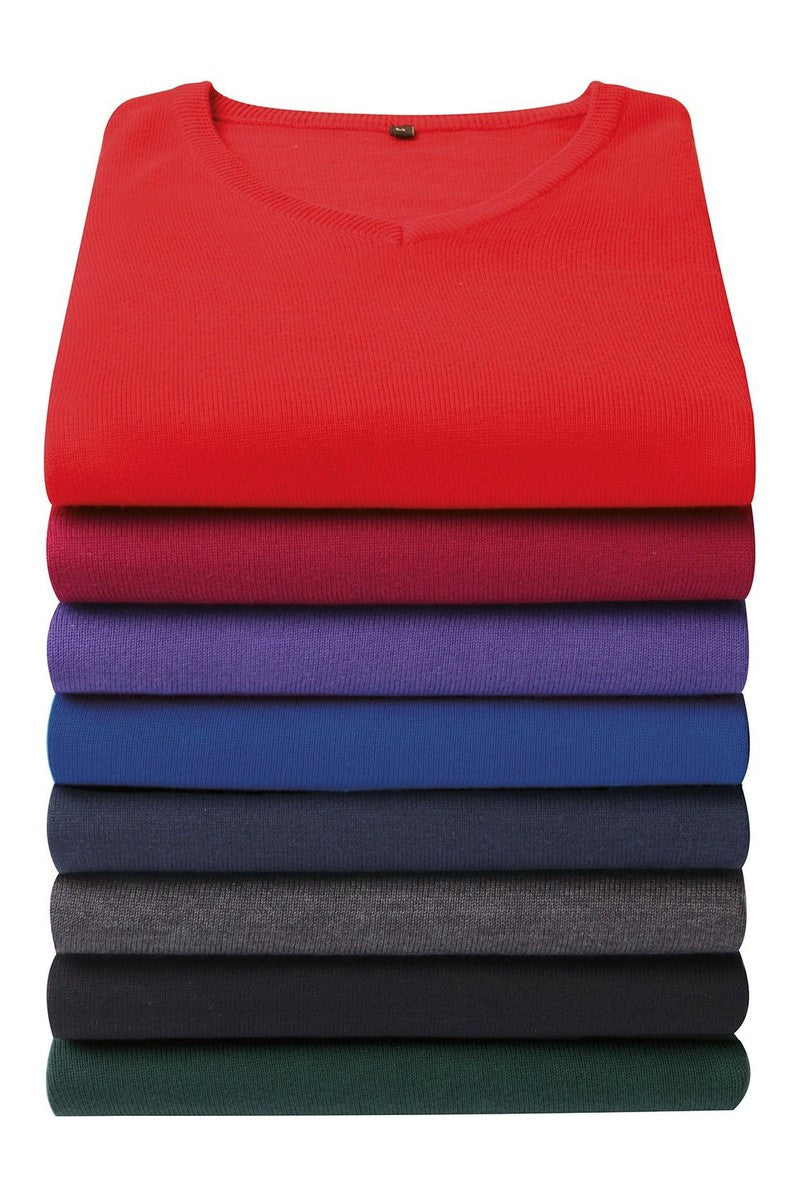 V-neck knitted sweater
