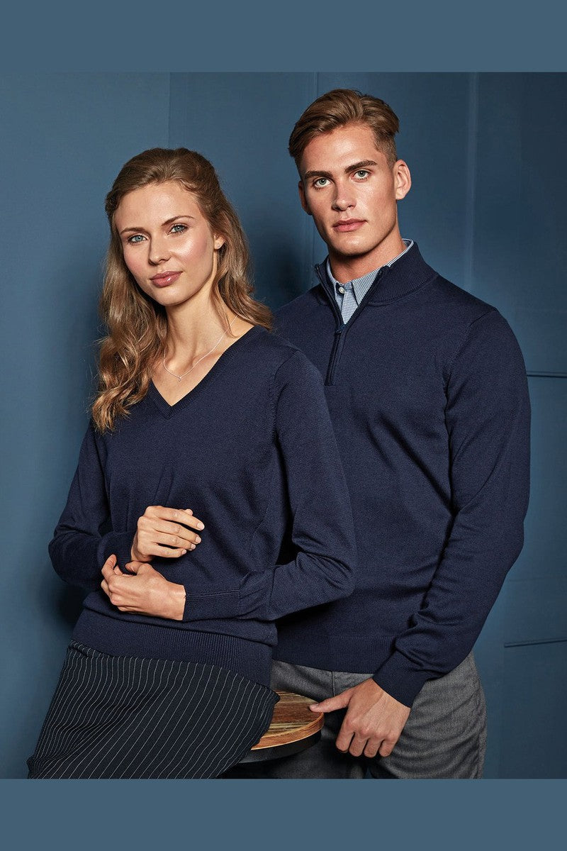 ¼ zip knitted sweater