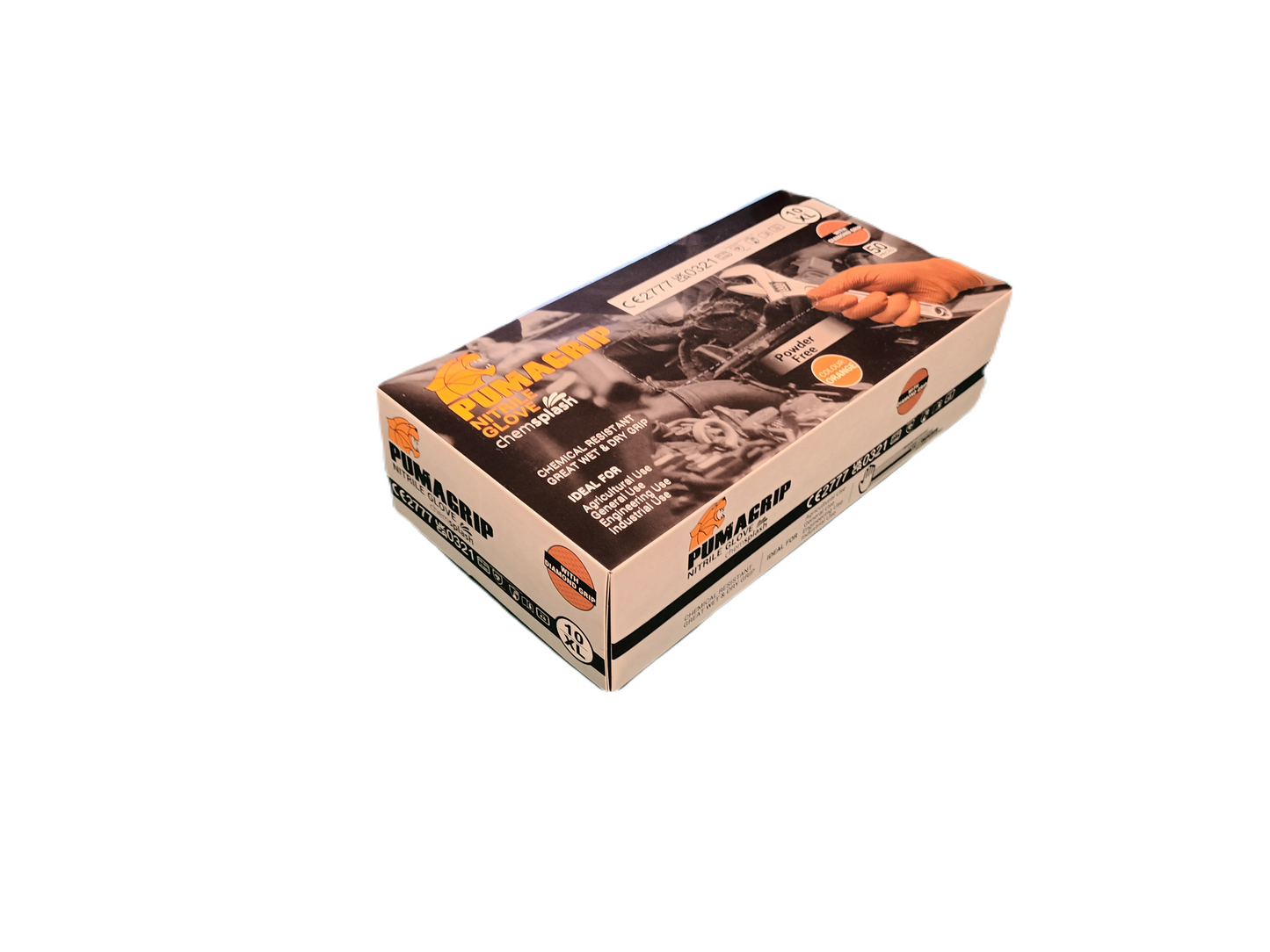 PumaGrip Orange Nitrile Gloves 4070