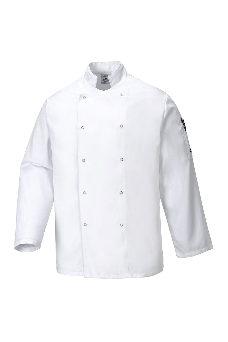 Suffolk Chefs Jacket Long Sleeve White
