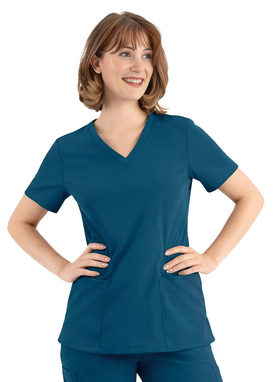 PhilTex Ladies Stretch Scrub Caribbean Blue