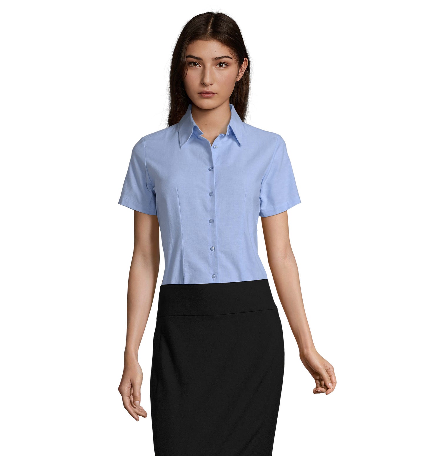 ELITE Womens short sleeve oxford shirt