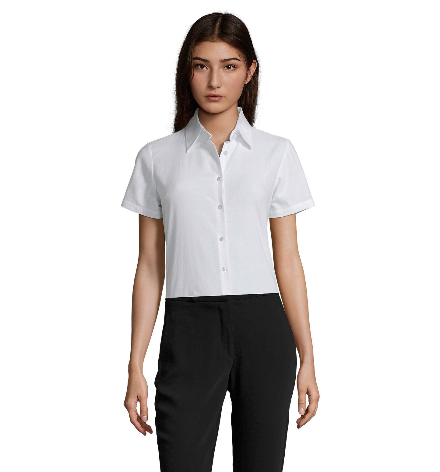 ELITE Womens short sleeve oxford shirt