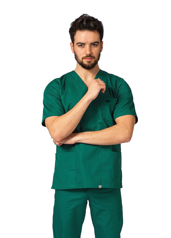 PhilTex Premium Unisex Scrub Top Hunter Green