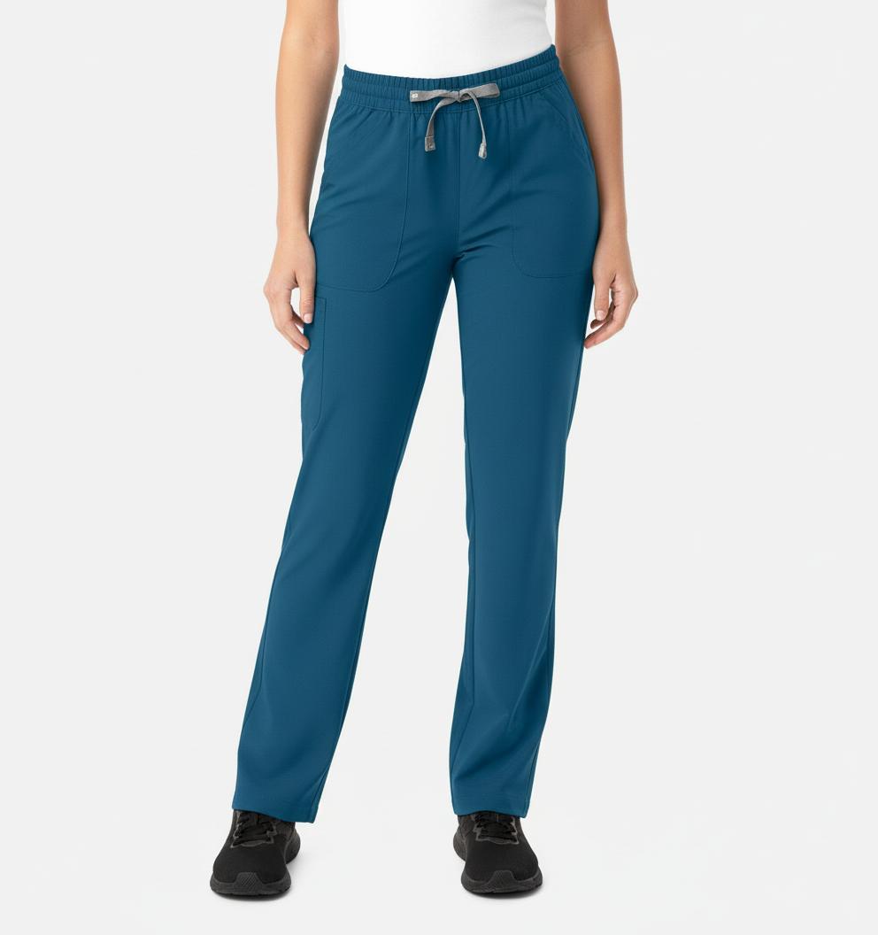 PhilTex Ladies Stretch Scrub Bottoms Caribbean Blue