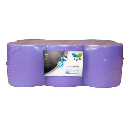 Logic8 400 Sheet Blue Centrefeed Roll
