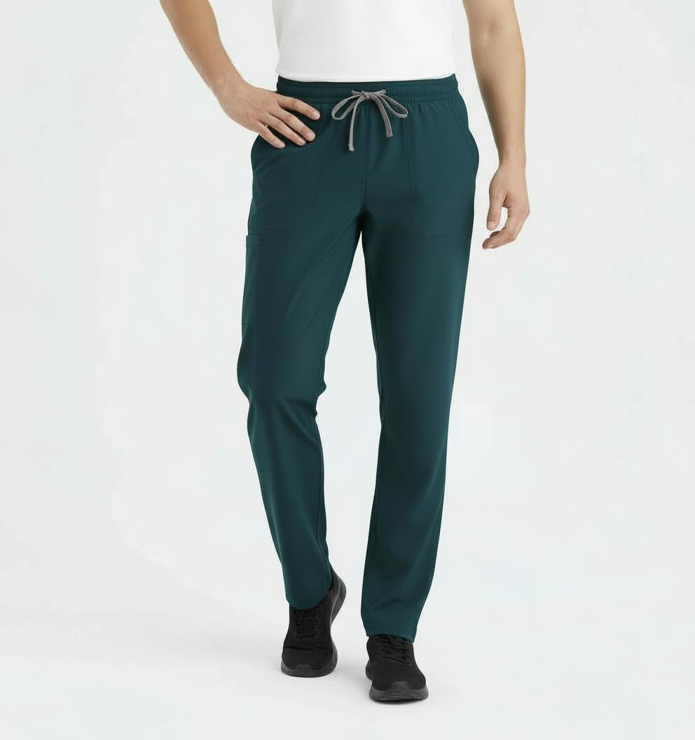 PhilTex Mens Stretch Scrub Bottoms Caribbean Blue