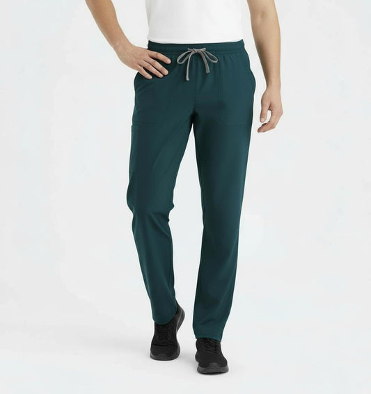 PhilTex Mens Stretch Scrub Bottoms Caribbean Blue