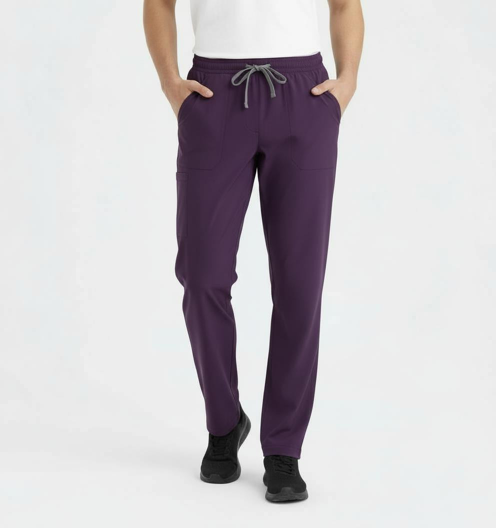 PhilTex Mens Stretch Scrub Bottoms Purple