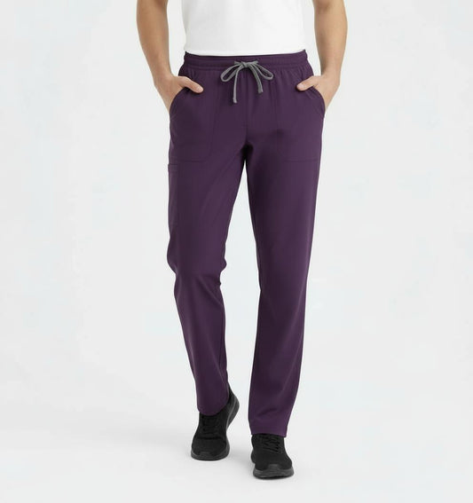 PhilTex Mens Stretch Scrub Bottoms Purple