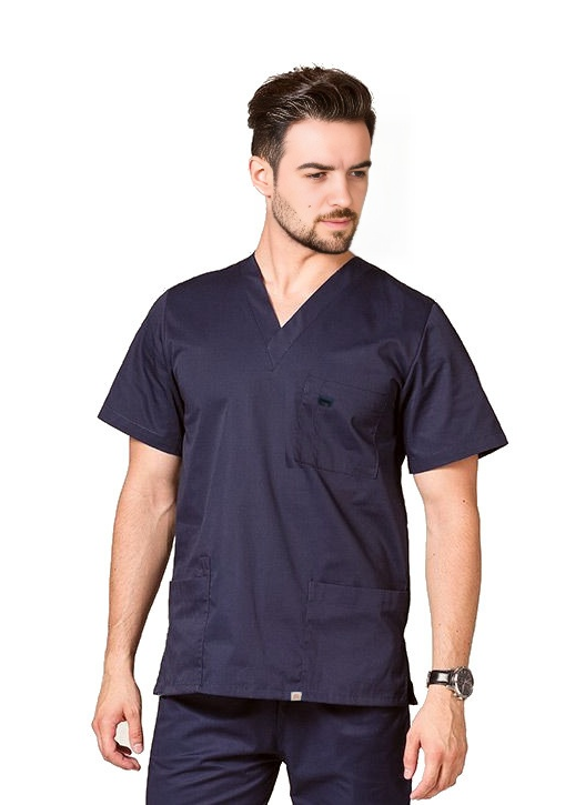 PhilTex Premium Unisex Scrub Top Navy
