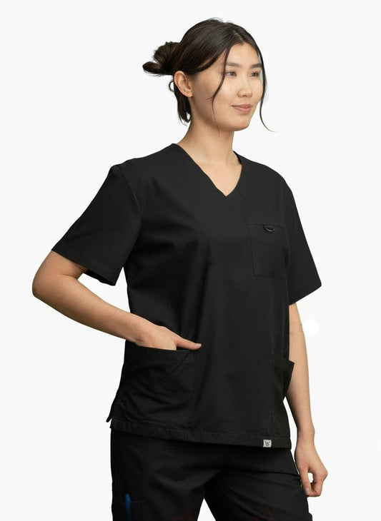 PhilTex Premium Unisex Scrub Tops Black