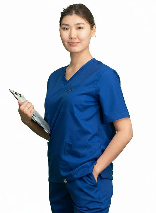 PhilTex Premium Unisex Scrub Top Royal Blue
