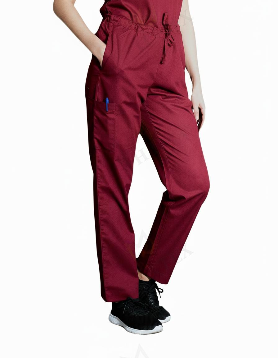 PhilTex Premium Scrub Bottoms Burgundy