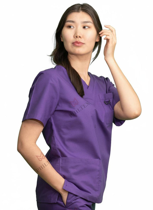 PhilTex Premium Unisex Scrub Top Purple