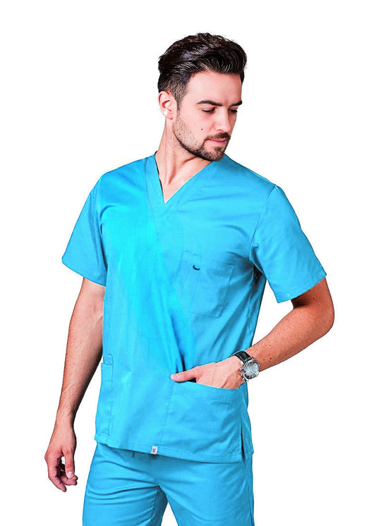 PhilTex Premium Unisex Scrub Top Electric Blue