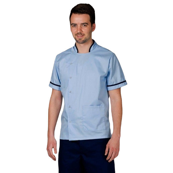 Mens Chinese Collar Tunic Sky