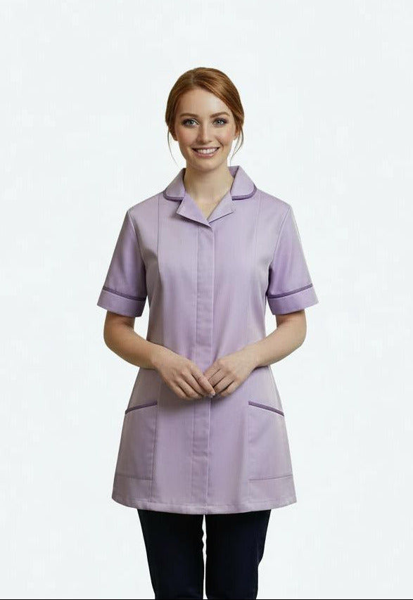 Lilac Ladies Round Collar Tunic