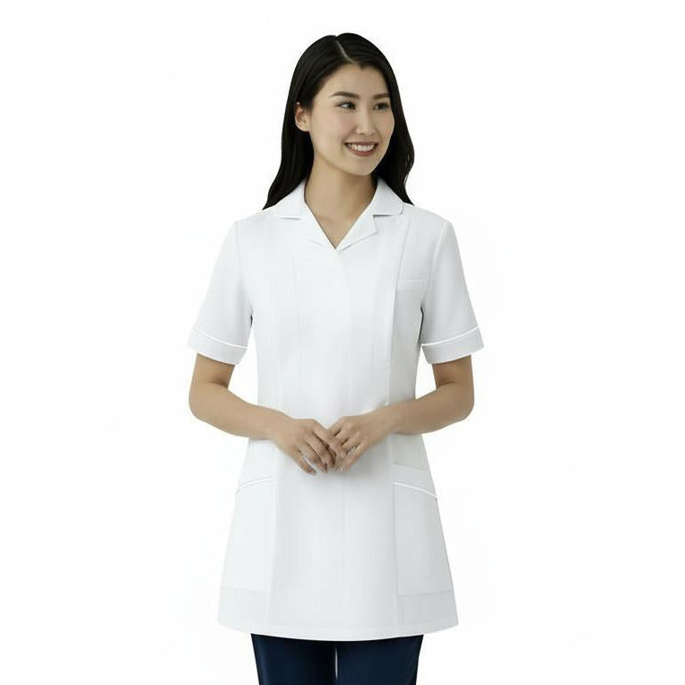 Fully White Ladies Round Collar Tunic