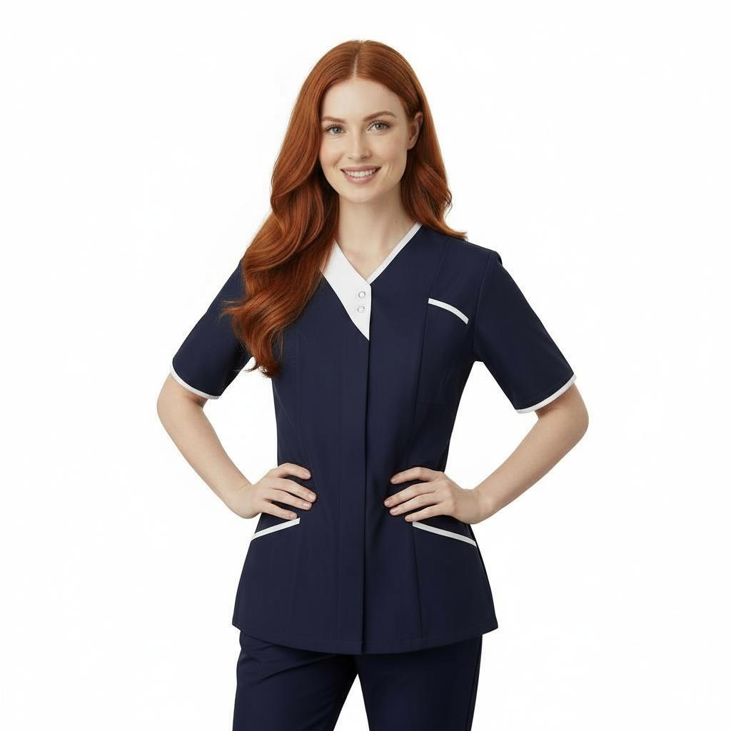 Navy Ladies Asymmetric Tunic