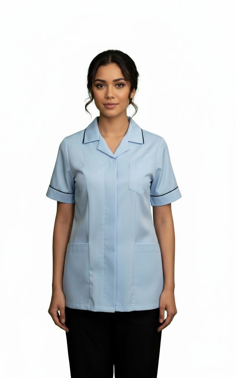 Sky Ladies Reverse Collar Tunic