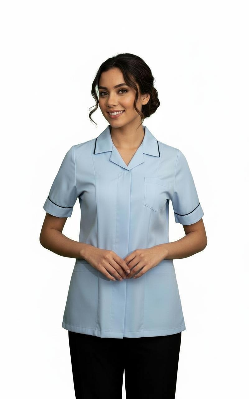 Sky Ladies Reverse Collar Tunic