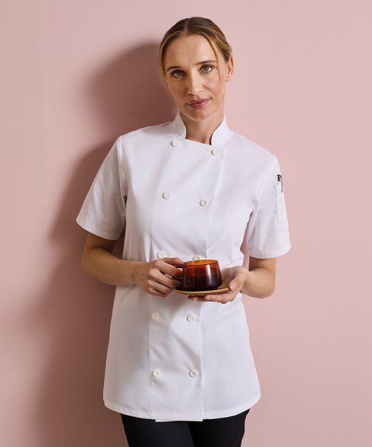 Women's short sleeve chef's jacket