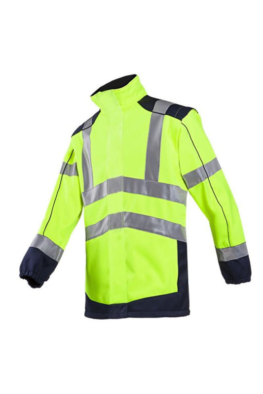 Drayton Hi-vis softshell jacket with detachable sleeves