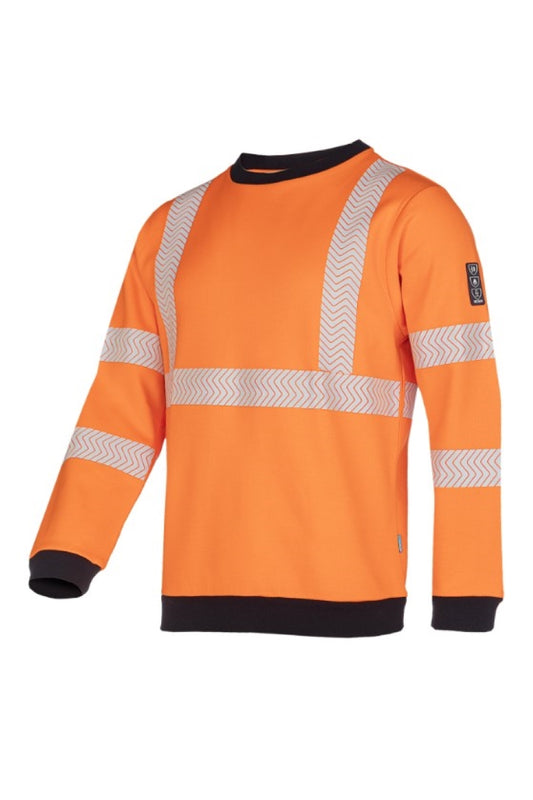 Kurow Hi-vis orange sweater with ARC protection