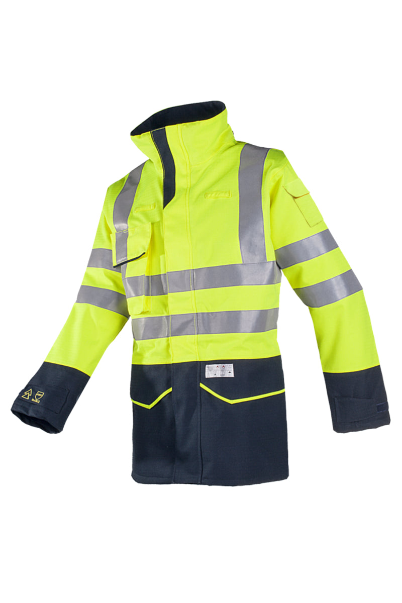 Riverton Hi-vis rain jacket with ARC protection (Cl 2)