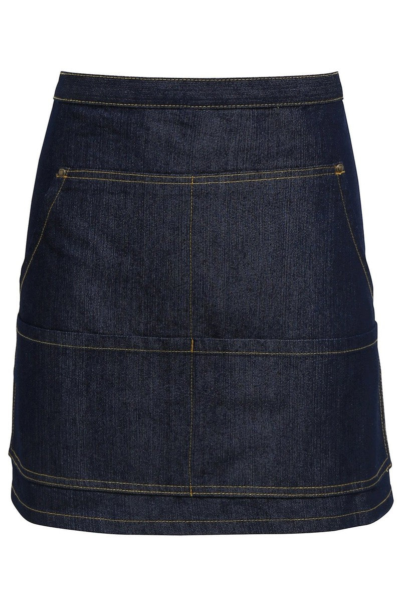 Jeans stitch denim waist apron