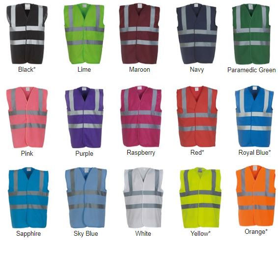 Hi-vis 2 band & braces waistcoat